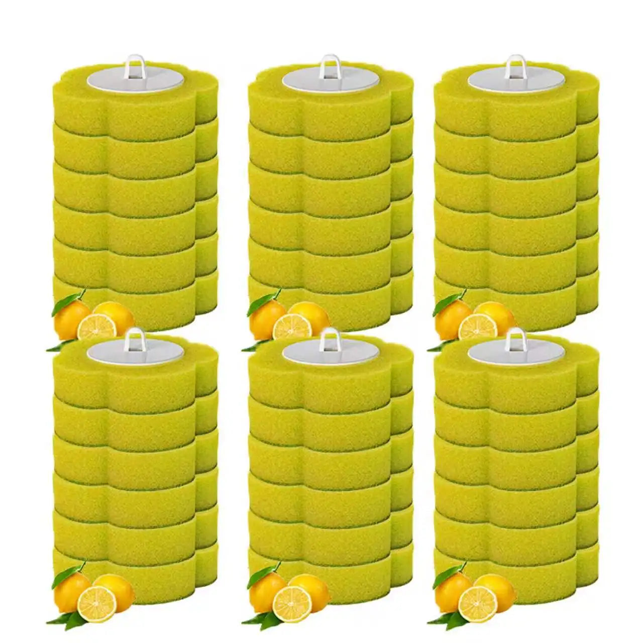 18/36Pcs Disposable Toilet Brush Set No Cleaning Long Handle Wall-Mounted Wc Cleaning Tool Kit with Replaceable Brush Head